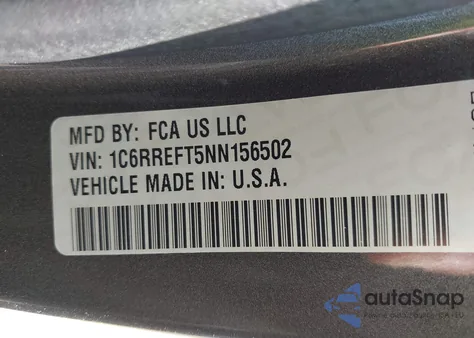 2022 Ram 1500 Big Horn 4X2 5'7 Box from USA, damaged, VIN 1C6RREFT5NN156502